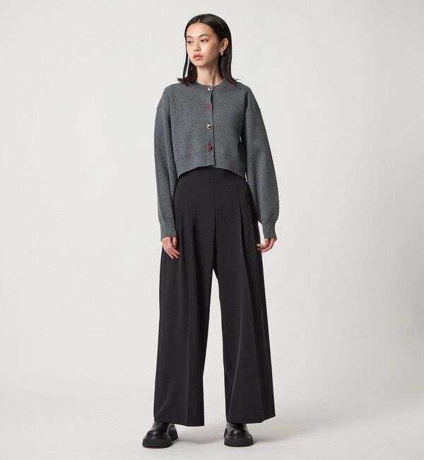 EMMEL REFINES「＜EMMEL REFINES＞EM ハイウエスト ワイドパンツ」|チノ|