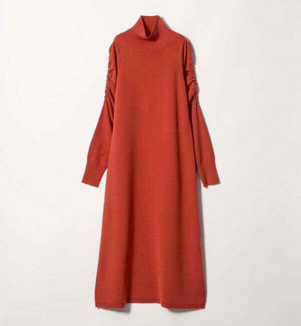 EMMEL REFINES「＜EMMEL REFINES＞EM ギャザーパフスリーブ タートルニット ワンピース」|ワンピース|