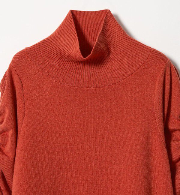 EMMEL REFINES「＜EMMEL REFINES＞EM ギャザーパフスリーブ タートルニット ワンピース」|ワンピース|