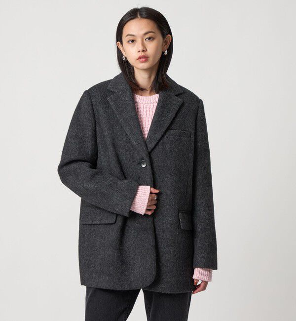 EMMEL REFINES「＜EMMEL REFINES＞EM シャギー ボンディング ジャケット」|テーラードジャケット|