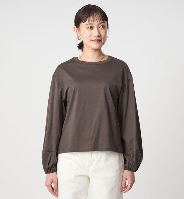 UNITED ARROWS green label relaxing「パフギャザー ロングスリーブ プルオーバー カットソー」|Tシャツ・カットソー|