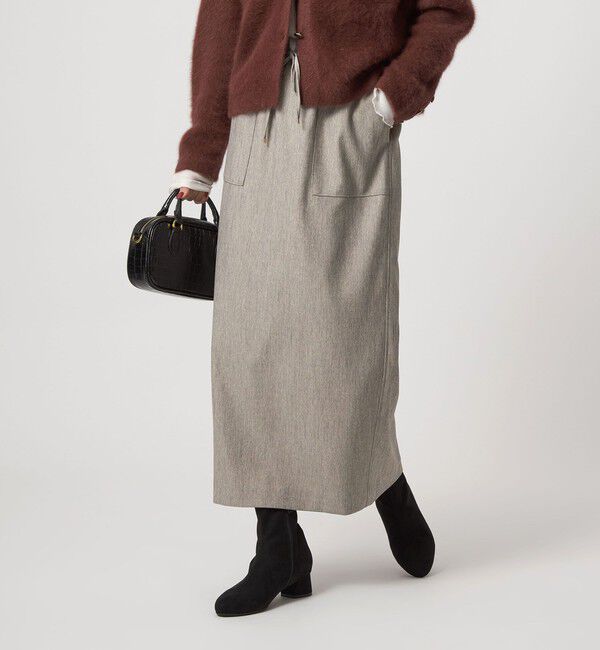 UNITED ARROWS green label relaxing「［size SHORTあり］ツイードライク スカート マシンウォッシャブル 帯電防止」|タイト|