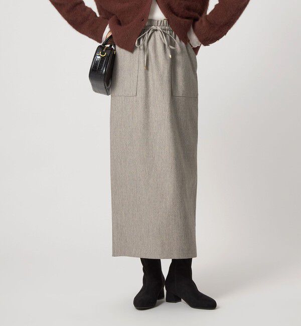 UNITED ARROWS green label relaxing「［size SHORTあり］ツイードライク スカート マシンウォッシャブル 帯電防止」|タイト|