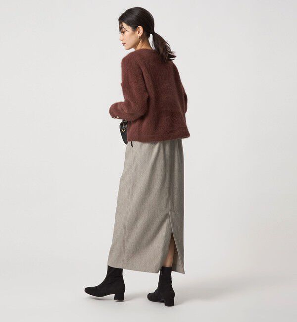 UNITED ARROWS green label relaxing「［size SHORTあり］ツイードライク スカート マシンウォッシャブル 帯電防止」|タイト|