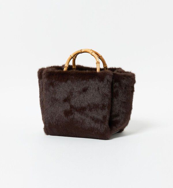 UNITED ARROWS green label relaxing「2WAY バンブーハンドル フェイクファー トートバッグ」|ショルダー・メッセンジャー|