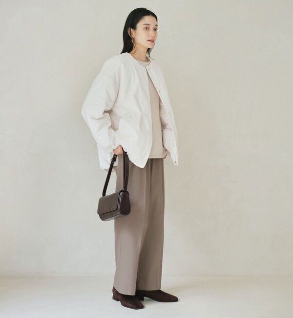 UNITED ARROWS green label relaxing「［size SHORTあり］パフィー ノーカラー ブルゾン 撥水 保温性 ウォッシャブル」|ブルゾン・スタジャン|