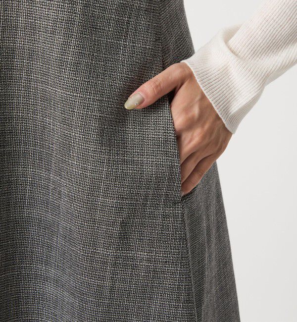 UNITED ARROWS green label relaxing「［size SHORTあり］TWEEDY  ツイーディー Vネック フレア ジャンパースカート」|ジャンパースカート|