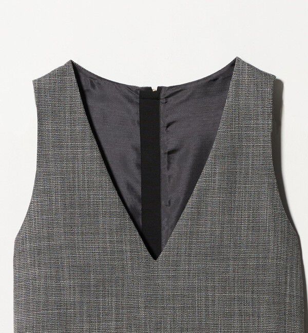 UNITED ARROWS green label relaxing「［size SHORTあり］TWEEDY  ツイーディー Vネック フレア ジャンパースカート」|ジャンパースカート|