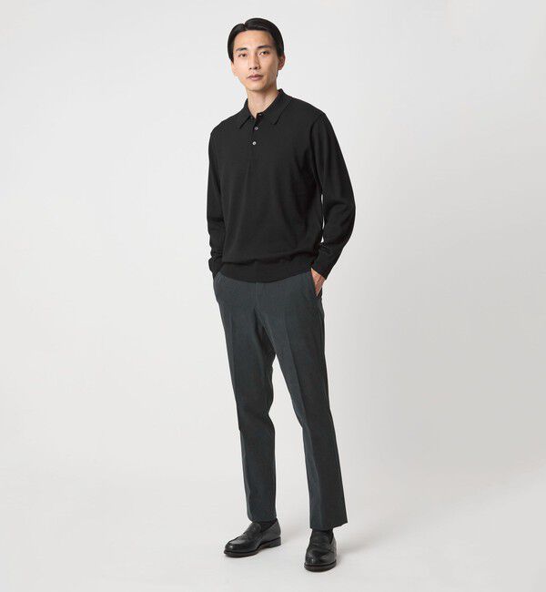 UNITED ARROWS green label relaxing「Super 120's ハイゲージ ニット ポロシャツ」|ニット・セーター|