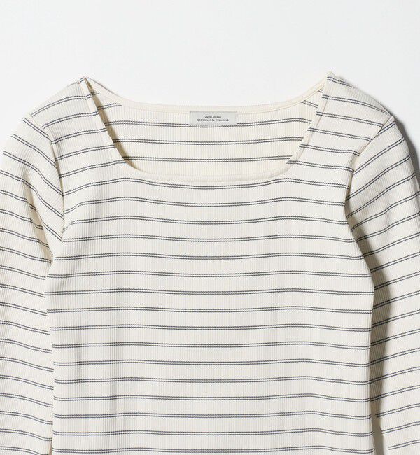 UNITED ARROWS green label relaxing「ブライトリブ スクエアネック ロングスリーブ カットソー 制菌」|Tシャツ・カットソー|