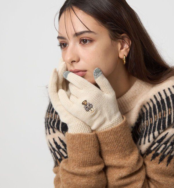 UNITED ARROWS green label relaxing「【別注】＜INFIELDER DESIGN＞ベアー グローブ 手袋  タッチパネル対応」|手袋|NATURAL