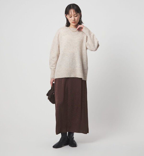 UNITED ARROWS green label relaxing「ジャガード サテン ナロー スカート」|フレア|