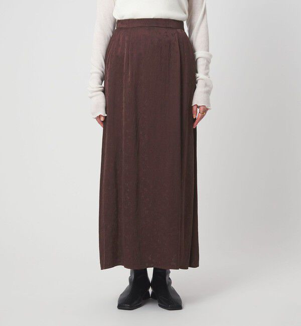 UNITED ARROWS green label relaxing「ジャガード サテン ナロー スカート」|フレア|