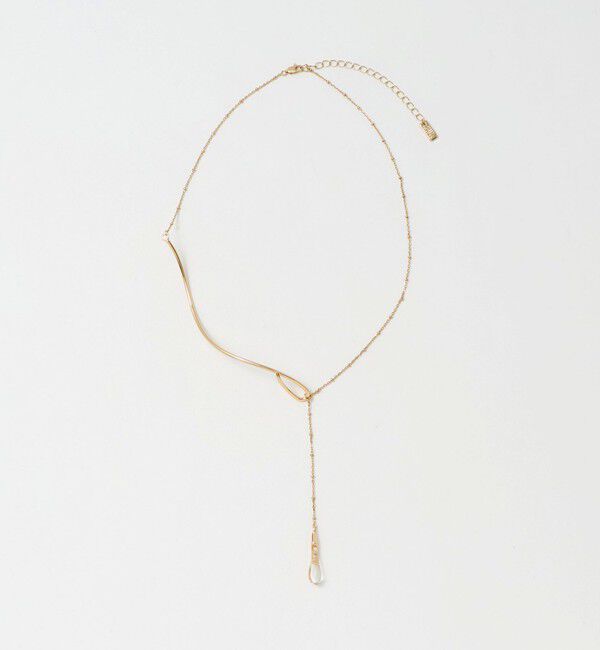 UNITED ARROWS green label relaxing「ウェーブバー＆ドロップクリア ネックレス」|ネックレス|