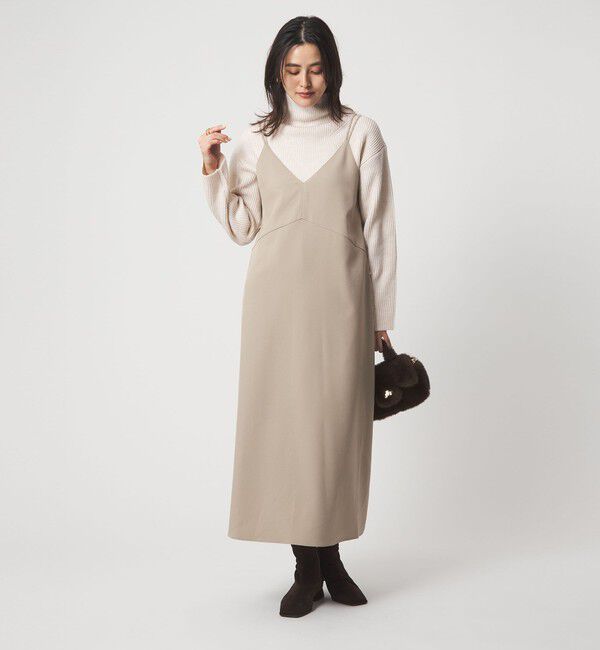 UNITED ARROWS green label relaxing「タートルネック ニット &times; キャミソールワンピース セット」|ワンピース|