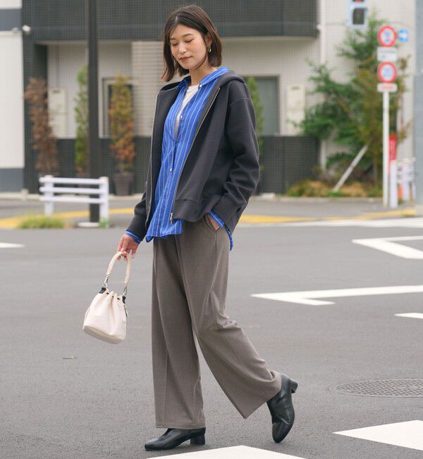 UNITED ARROWS green label relaxing「【WEB限定】＜at ease＞ダンボール ジップ フーディ―」|パーカー|