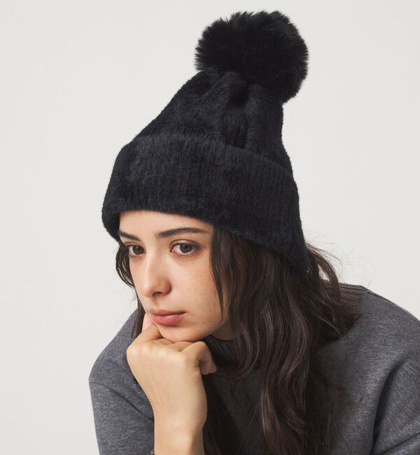 UNITED ARROWS green label relaxing「ニットシャギー ポンポンキャップ / ニットキャップ」|ニット帽|