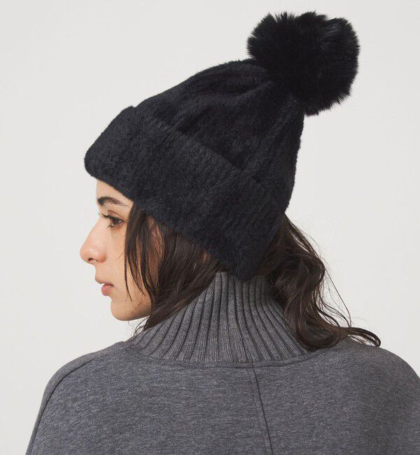 UNITED ARROWS green label relaxing「ニットシャギー ポンポンキャップ / ニットキャップ」|ニット帽|