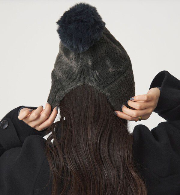 UNITED ARROWS green label relaxing「ニットシャギー ポンポンキャップ / ニットキャップ」|ニット帽|