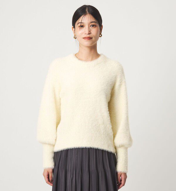 UNITED ARROWS green label relaxing「【WEB限定】＜at ease＞フェザーヤーン プルオーバー ニット」|ニット・セーター|