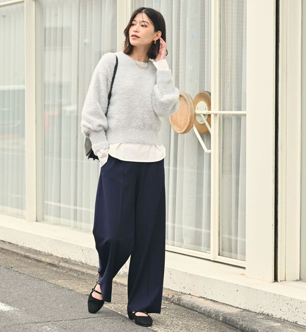 UNITED ARROWS green label relaxing「【WEB限定】＜at ease＞フェザーヤーン プルオーバー ニット」|ニット・セーター|