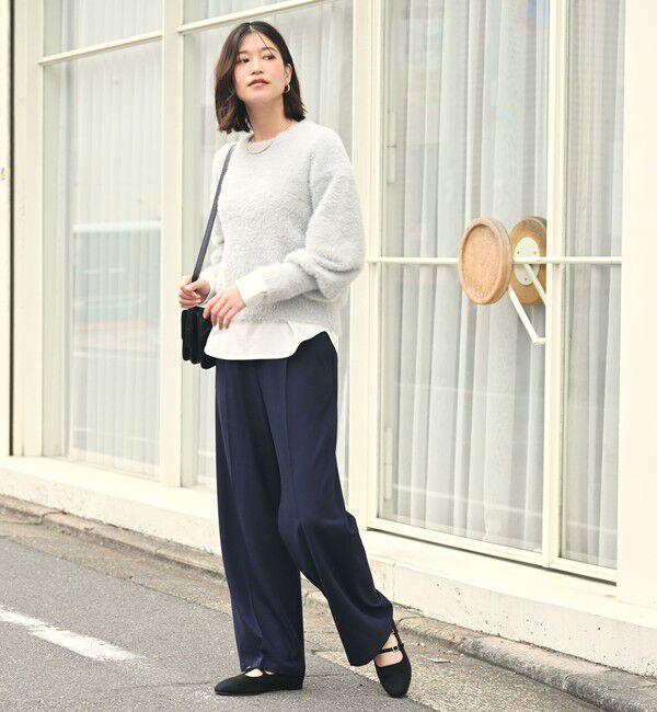 UNITED ARROWS green label relaxing「【WEB限定】＜at ease＞フェザーヤーン プルオーバー ニット」|ニット・セーター|