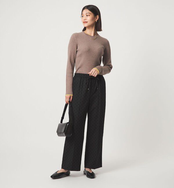 UNITED ARROWS green label relaxing「【WEB限定】＜at ease＞ソデサキ バイカラー プルオーバー ニット ウォッシャブル」|ニット・セーター|