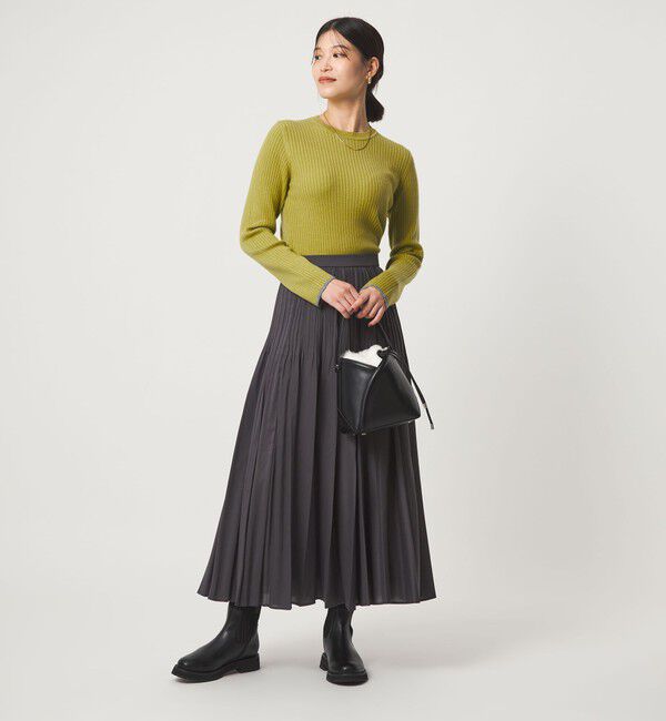 UNITED ARROWS green label relaxing「【WEB限定】＜at ease＞ソデサキ バイカラー プルオーバー ニット ウォッシャブル」|ニット・セーター|