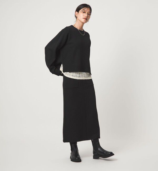 UNITED ARROWS green label relaxing「【WEB限定】＜at ease＞サイド スリット プルオーバー ニット ウォッシャブル」|ニット・セーター|