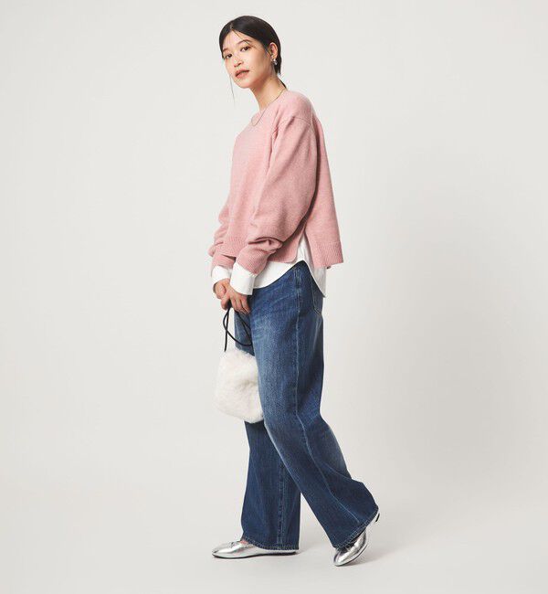 UNITED ARROWS green label relaxing「【WEB限定】＜at ease＞サイド スリット プルオーバー ニット ウォッシャブル」|ニット・セーター|