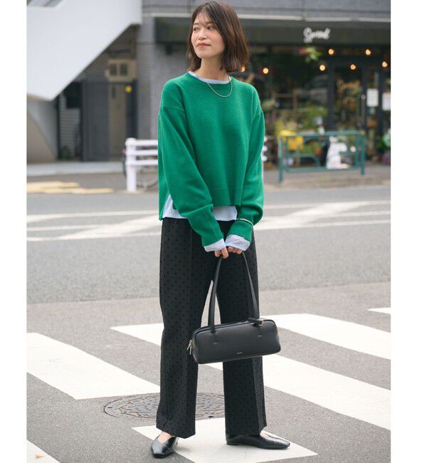 UNITED ARROWS green label relaxing「【WEB限定】＜at ease＞サイド スリット プルオーバー ニット ウォッシャブル」|ニット・セーター|