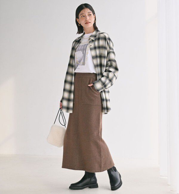 UNITED ARROWS green label relaxing「【WEB限定】＜at ease＞ニット タイト スカート ウォッシャブル」|タイト|