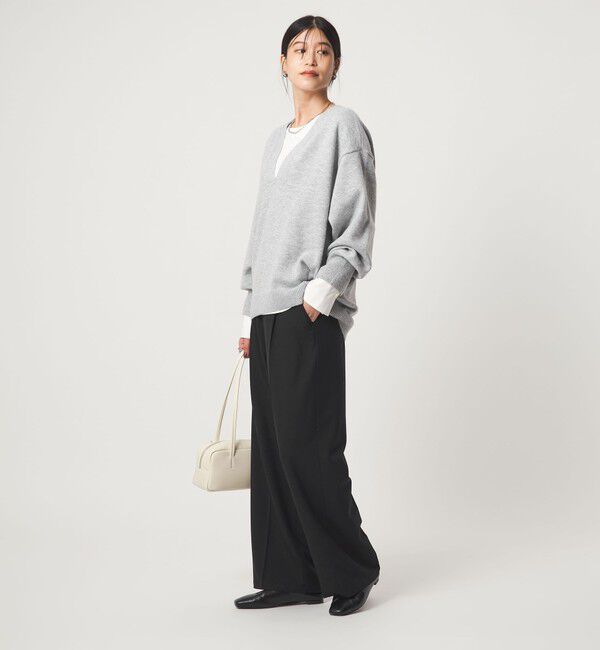 UNITED ARROWS green label relaxing「【WEB限定】＜at ease＞スキッパー プルオーバー ニット ウォッシャブル」|ニット・セーター|
