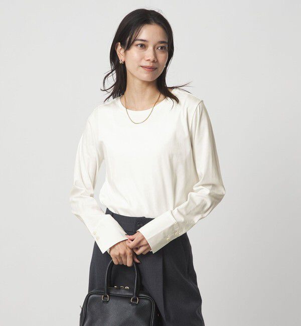 UNITED ARROWS green label relaxing「ドッキング カフス ロングスリーブ プルオーバー カットソー」|Tシャツ・カットソー|