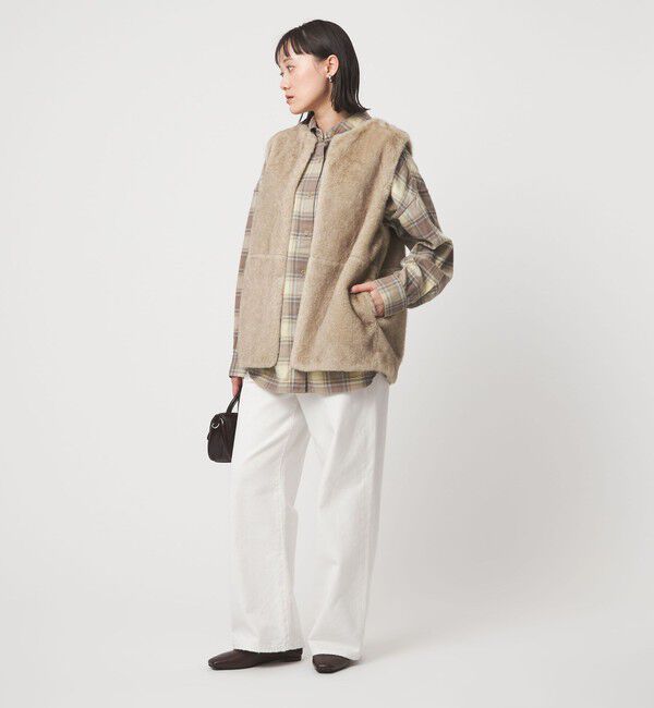UNITED ARROWS green label relaxing「フェイクファー ベスト」|ベスト・ジレ|