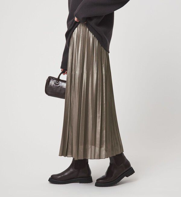 UNITED ARROWS green label relaxing「ハクプリント プリーツ スカート」|フレア|