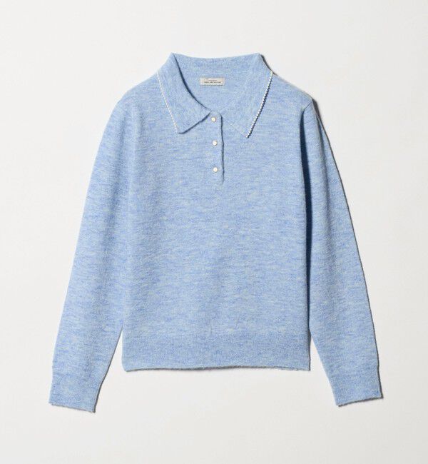 UNITED ARROWS green label relaxing「襟付き フェイクパール プルオーバー ニット ウォッシャブル」|ニット・セーター|