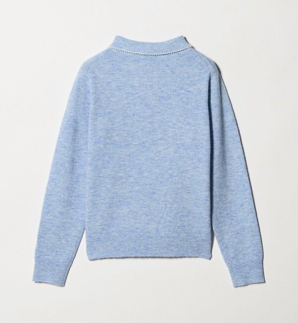 UNITED ARROWS green label relaxing「襟付き フェイクパール プルオーバー ニット ウォッシャブル」|ニット・セーター|