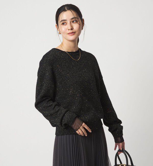 UNITED ARROWS green label relaxing「スパンコール ニット プルオーバー ウォッシャブル」|ニット・セーター|