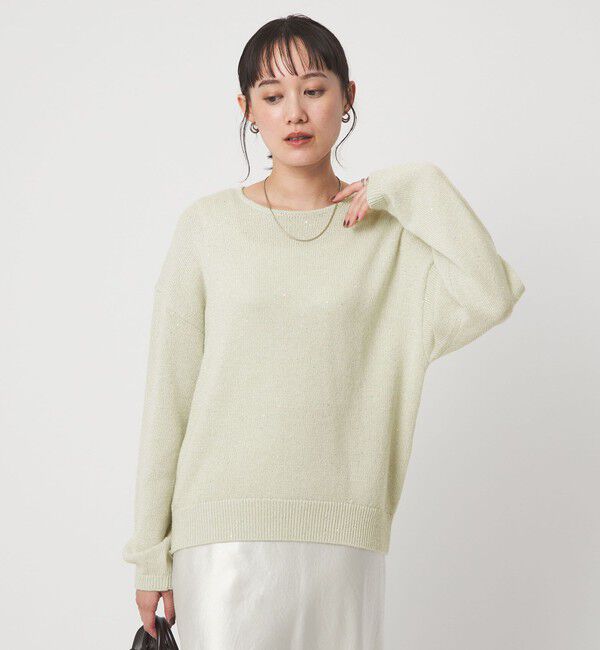 UNITED ARROWS green label relaxing「スパンコール ニット プルオーバー ウォッシャブル」|ニット・セーター|