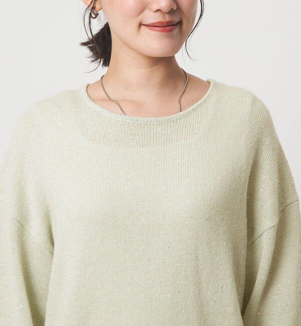 UNITED ARROWS green label relaxing「スパンコール ニット プルオーバー ウォッシャブル」|ニット・セーター|