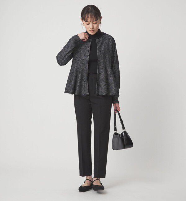 UNITED ARROWS green label relaxing「ペプラム クルミボタン ニット カーディガン」|カーディガン|