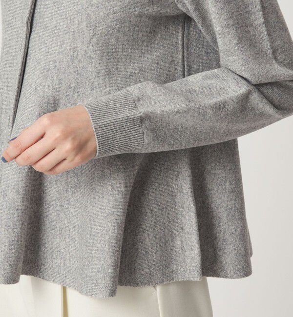 UNITED ARROWS green label relaxing「ペプラム クルミボタン ニット カーディガン」|カーディガン|