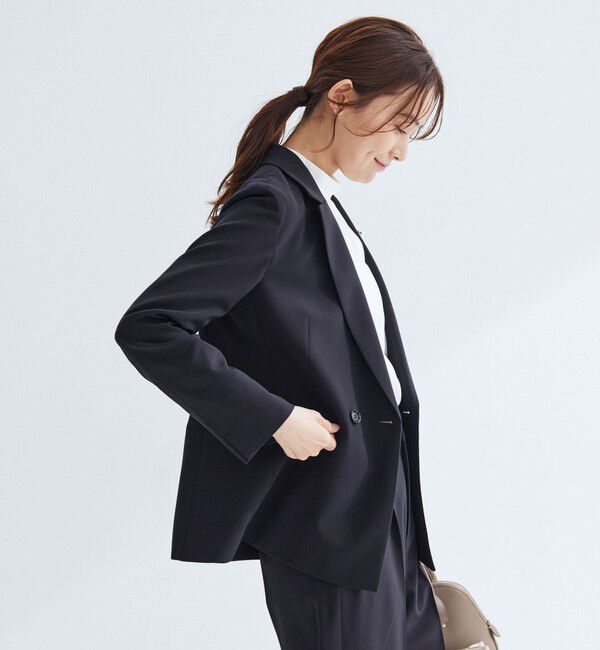 UNITED ARROWS green label relaxing「［size SHORTあり］パウドレ ダブル ジャケット ウォッシャブル ストレッチ」|テーラードジャケット|