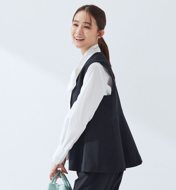 UNITED ARROWS green label relaxing「［size SHORTあり］fleurie(フルリー) ペプラム ジレ」|ベスト・ジレ|