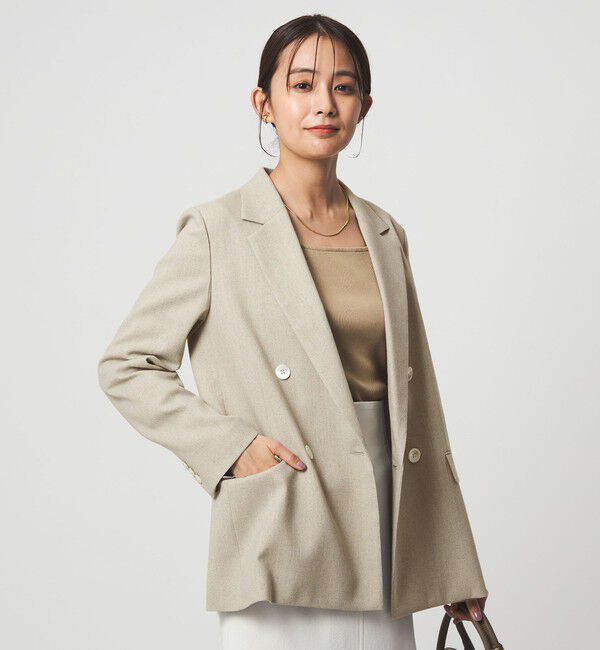 UNITED ARROWS green label relaxing「［size SHORTあり］Greed グリード メランジ ダブル ジャケット」|テーラードジャケット|