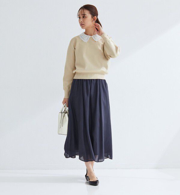 UNITED ARROWS green label relaxing「【WEB限定】エリレース 2WAY ニット プルオーバー ウォッシャブル」|ニット・セーター|