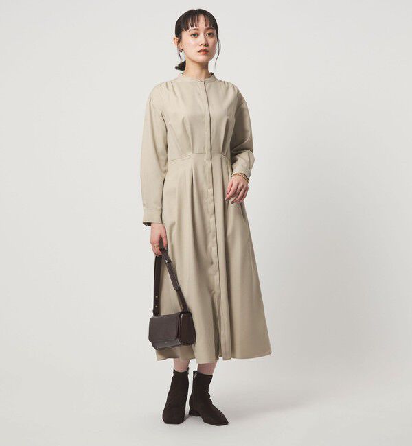 UNITED ARROWS green label relaxing「ウールライク バンドカラータック ワンピース」|ワンピース|