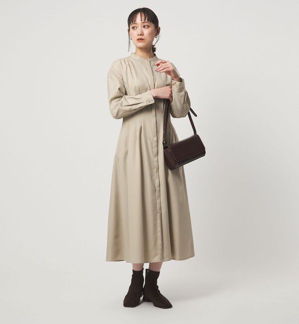 UNITED ARROWS green label relaxing「ウールライク バンドカラータック ワンピース」|ワンピース|