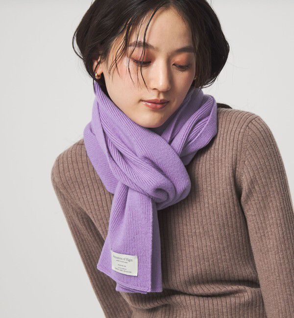 UNITED ARROWS green label relaxing「【別注】＜Johnstons of Elgin＞ニット マフラー」|ストール|LILAC